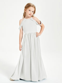 Dreamy Off the Shoulder Bridesmaid Gown for Junior Ivory