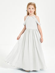 Dreamy Off the Shoulder Bridesmaid Gown for Junior Ivory