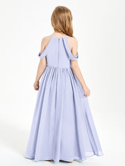Dreamy Off the Shoulder Bridesmaid Gown for Junior Lavender