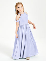 Dreamy Off the Shoulder Bridesmaid Gown for Junior Lavender