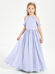 Dreamy Off the Shoulder Bridesmaid Gown for Junior Lavender