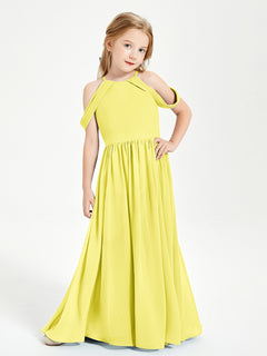 Dreamy Off the Shoulder Bridesmaid Gown for Junior Lemon