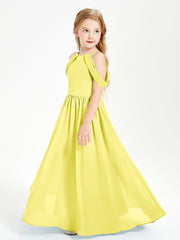 Dreamy Off the Shoulder Bridesmaid Gown for Junior Lemon