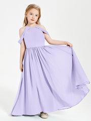 Dreamy Off the Shoulder Bridesmaid Gown for Junior Lilac
