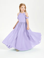 Dreamy Off the Shoulder Bridesmaid Gown for Junior Lilac