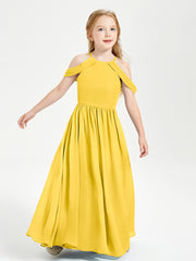 Dreamy Off the Shoulder Bridesmaid Gown for Junior Marigold