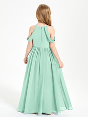 Dreamy Off the Shoulder Bridesmaid Gown for Junior Mint Green