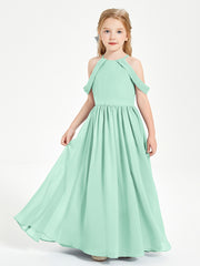 Dreamy Off the Shoulder Bridesmaid Gown for Junior Mint Green
