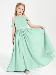 Dreamy Off the Shoulder Bridesmaid Gown for Junior Mint Green