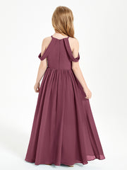 Dreamy Off the Shoulder Bridesmaid Gown for Junior Mulberry