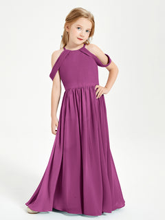 Dreamy Off the Shoulder Bridesmaid Gown for Junior Orchid