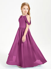 Dreamy Off the Shoulder Bridesmaid Gown for Junior Orchid