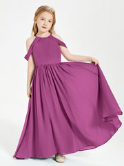 Dreamy Off the Shoulder Bridesmaid Gown for Junior Orchid
