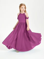 Dreamy Off the Shoulder Bridesmaid Gown for Junior Orchid