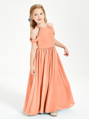 Dreamy Off the Shoulder Bridesmaid Gown for Junior Papaya