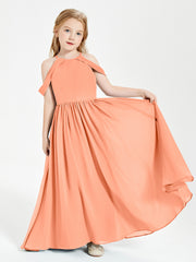 Dreamy Off the Shoulder Bridesmaid Gown for Junior Papaya