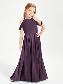 Dreamy Off the Shoulder Bridesmaid Gown for Junior Plum