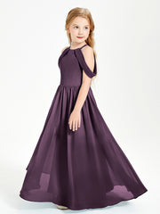 Dreamy Off the Shoulder Bridesmaid Gown for Junior Plum