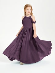 Dreamy Off the Shoulder Bridesmaid Gown for Junior Plum