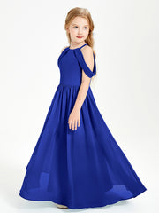 Dreamy Off the Shoulder Bridesmaid Gown for Junior Royal Blue