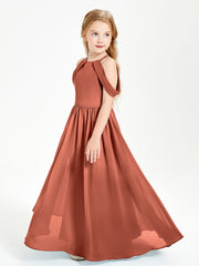 Dreamy Off the Shoulder Bridesmaid Gown for Junior Rust