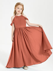 Dreamy Off the Shoulder Bridesmaid Gown for Junior Rust