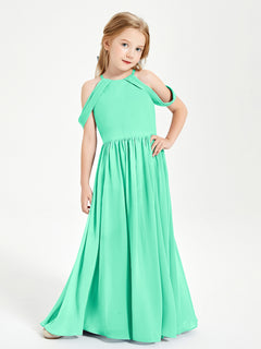 Dreamy Off the Shoulder Bridesmaid Gown for Junior Turquoise