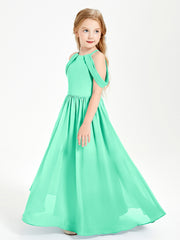 Dreamy Off the Shoulder Bridesmaid Gown for Junior Turquoise