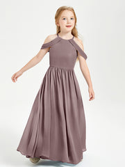 Dreamy Off the Shoulder Bridesmaid Gown for Junior Vintage Mauve