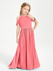 Dreamy Off the Shoulder Bridesmaid Gown for Junior Watermelon