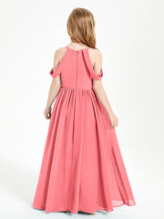 Dreamy Off the Shoulder Bridesmaid Gown for Junior Watermelon