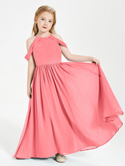 Dreamy Off the Shoulder Bridesmaid Gown for Junior Watermelon