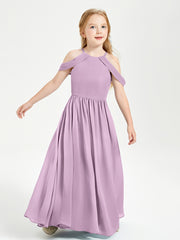 Dreamy Off the Shoulder Bridesmaid Gown for Junior Wisteria