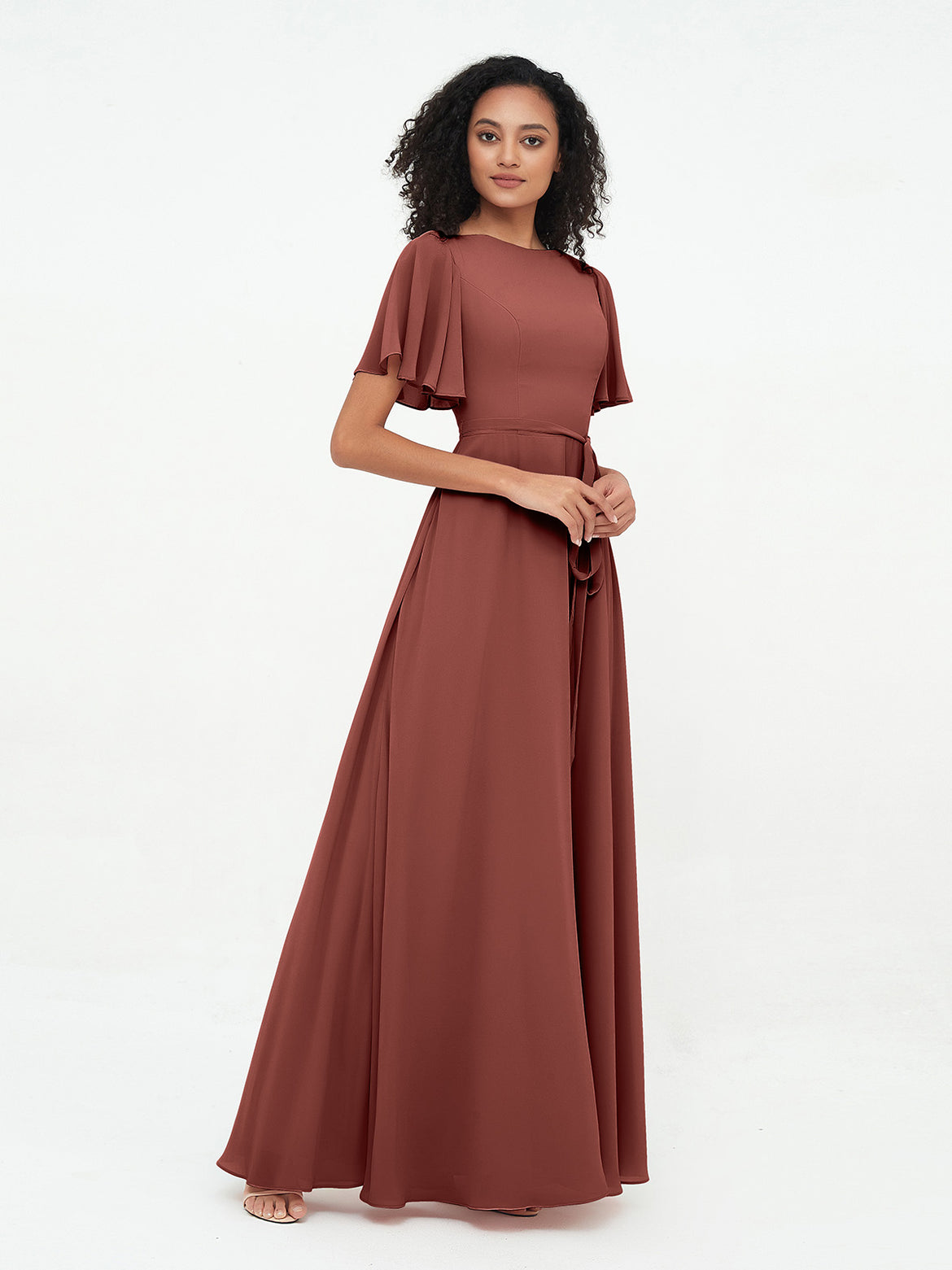 Terracotta Bridesmaid Dresses - Natural Elegance for Autumn Wedding BABARONI Terracotta Bridesmaid Dresses - Natural Elegance for Autumn Wedding BABARONI