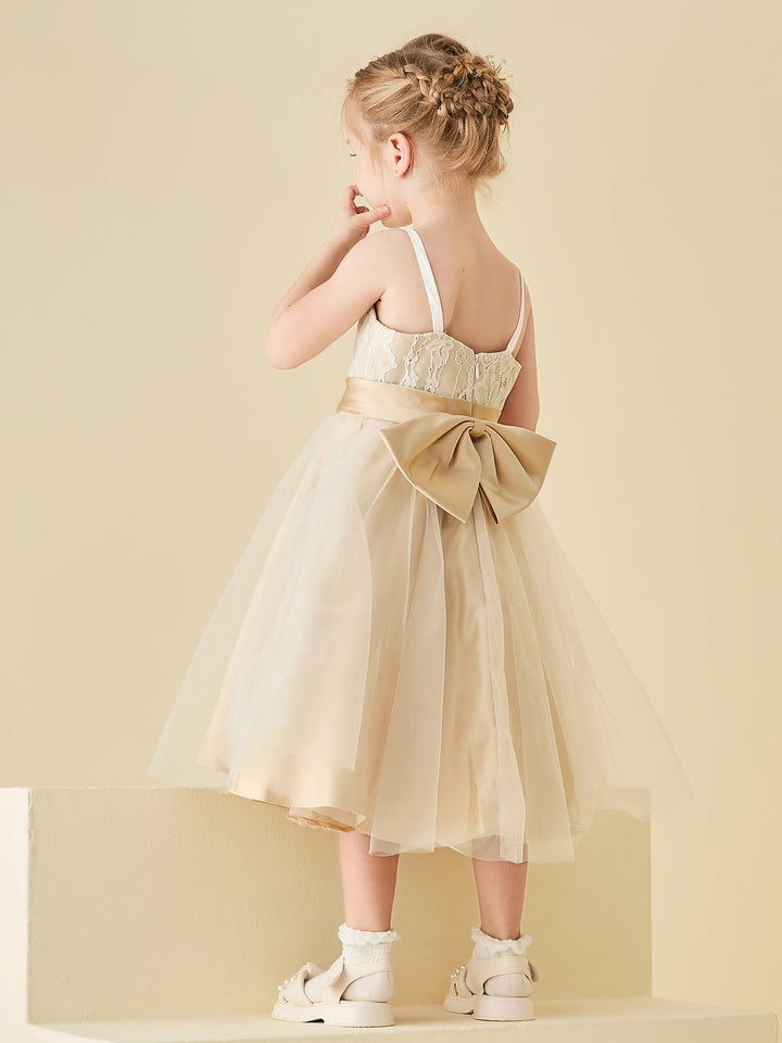 Two Piece A Line Flower Girl Dresses LBQF0024 main image 1