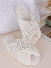 Cross Plush Bachelorette Party Slippers