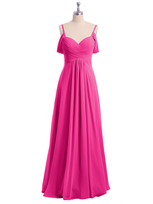 Spaghetti Strap Open Back Chiffon Dresses Terracotta