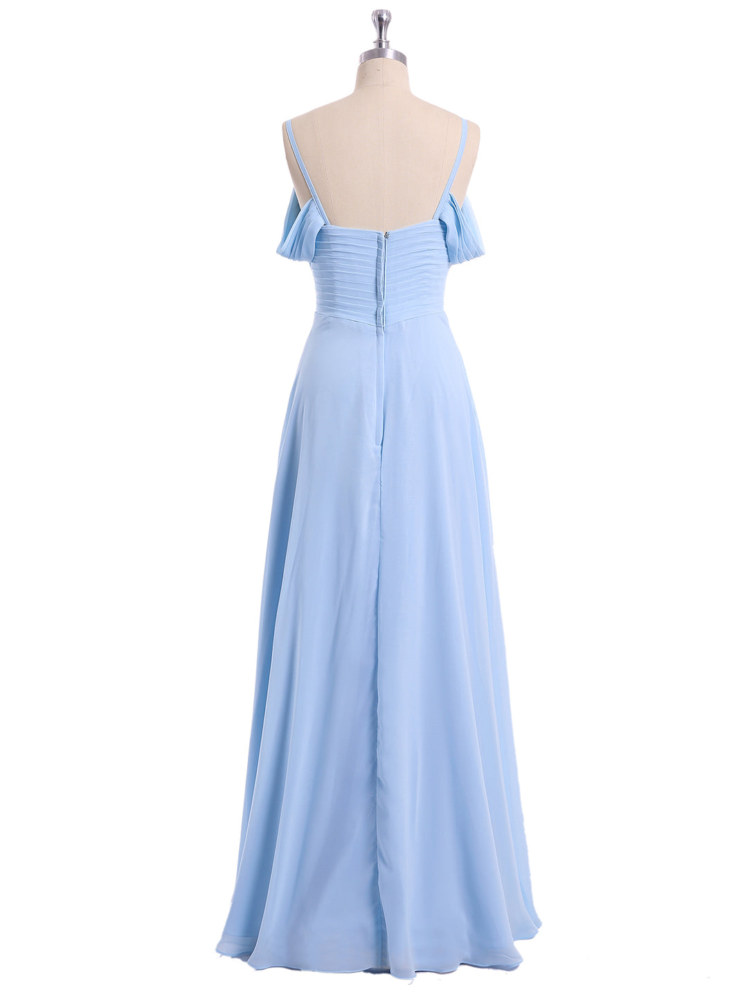 women's light blue winter off the shoulder dress Ella Light Blue Off Shoulder Formal Dress - US 2 main image 0