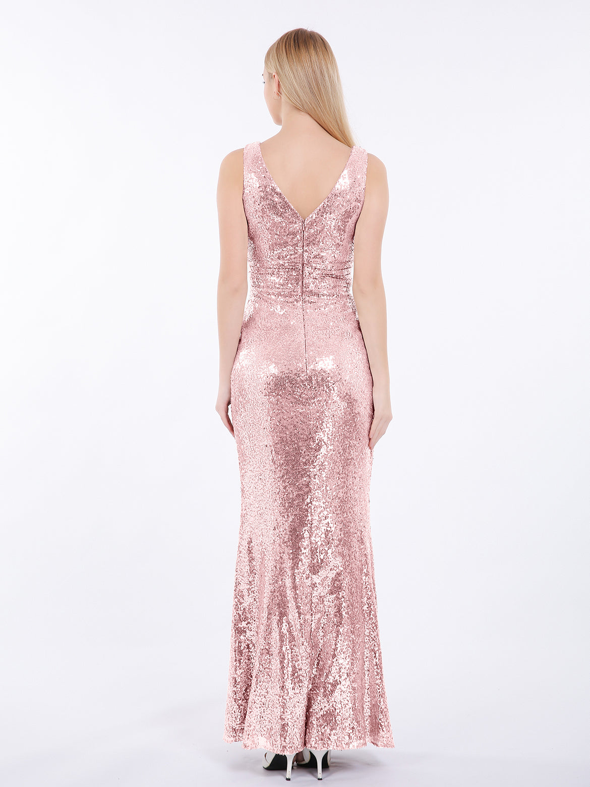 Rose Gold Bridesmaid Dresses BABARONI Rose Gold Bridesmaid Dresses BABARONI