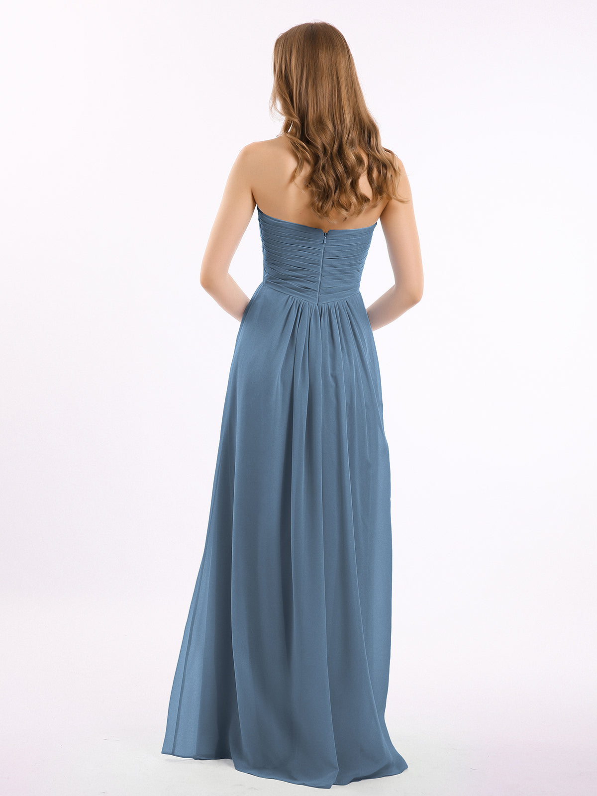 Sweetheart Neck Off Shoulder Empire Chiffon Dresses Coral main image 1