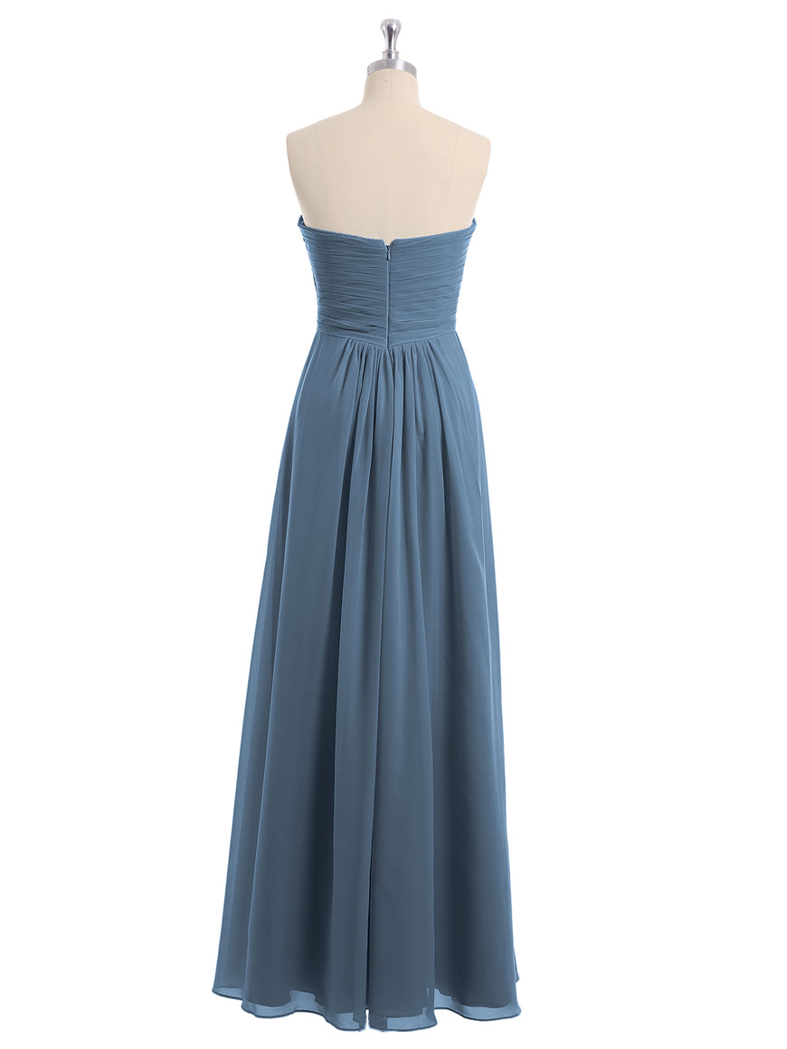 Sweetheart Neck Empire Chiffon Dresses with Belt Daffodil