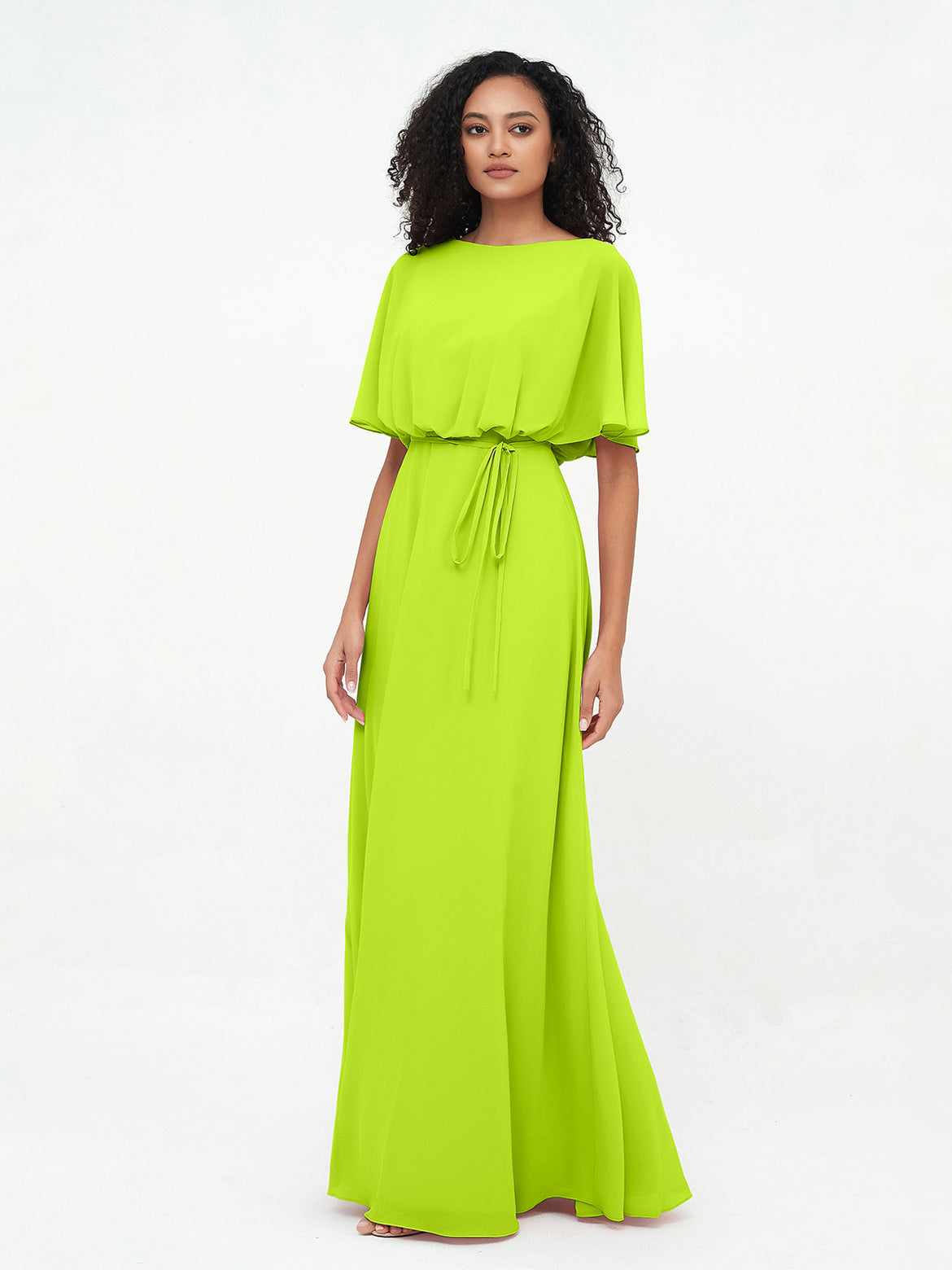 Lime-Green Bridesmaid Dresses - For Spring Summer Wedding BABARONI Lime-Green Bridesmaid Dresses - For Spring Summer Wedding BABARONI