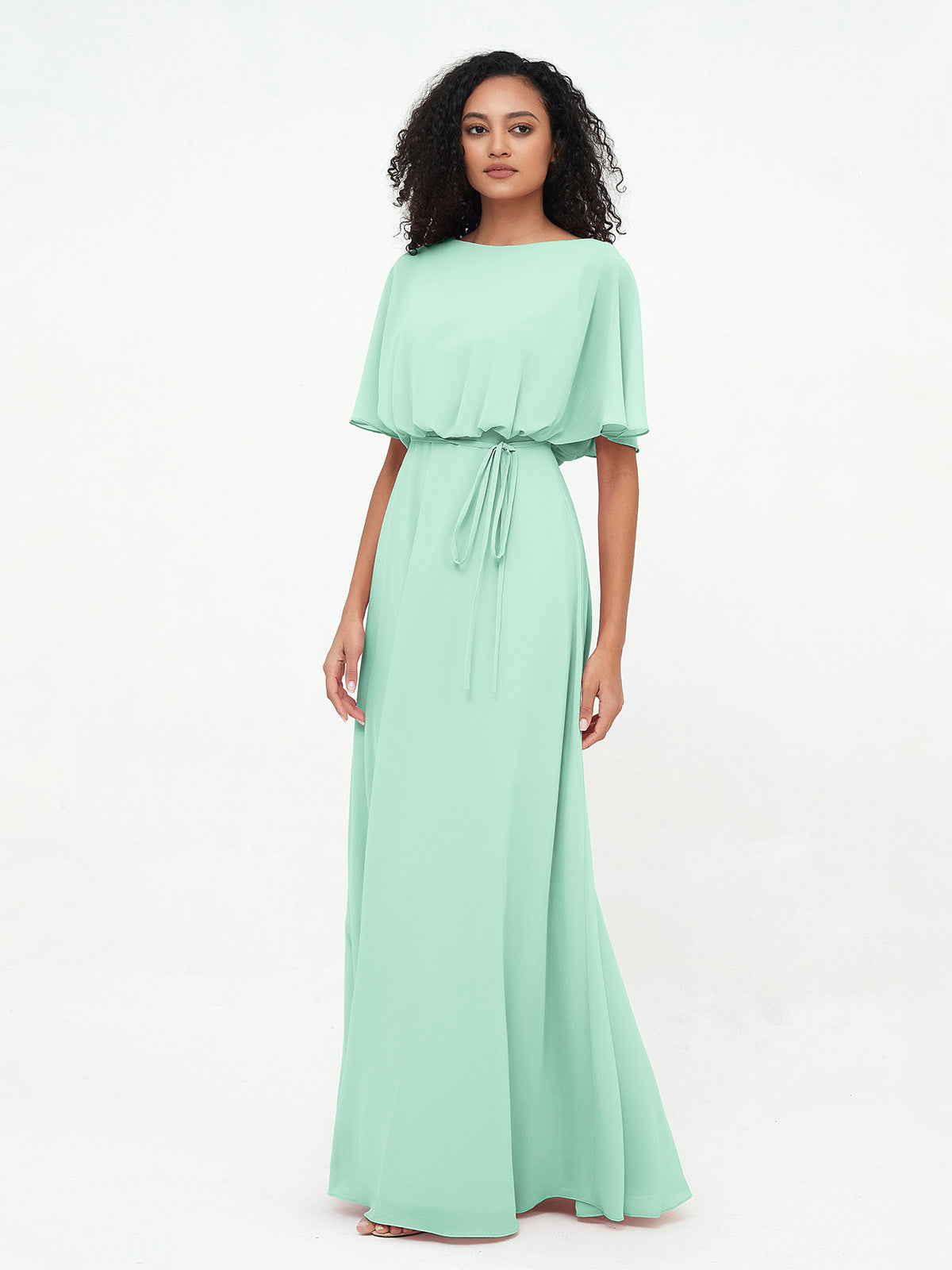 Modest mint green bridesmaid dresses best sale