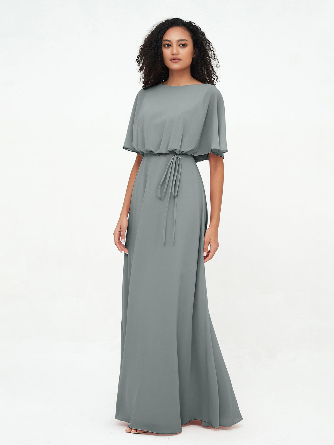 light gray bridesmaid dresses Modest Light Grey Mermaid Long Bridesmaid Dresses Plus Size ARD1835 main image 0