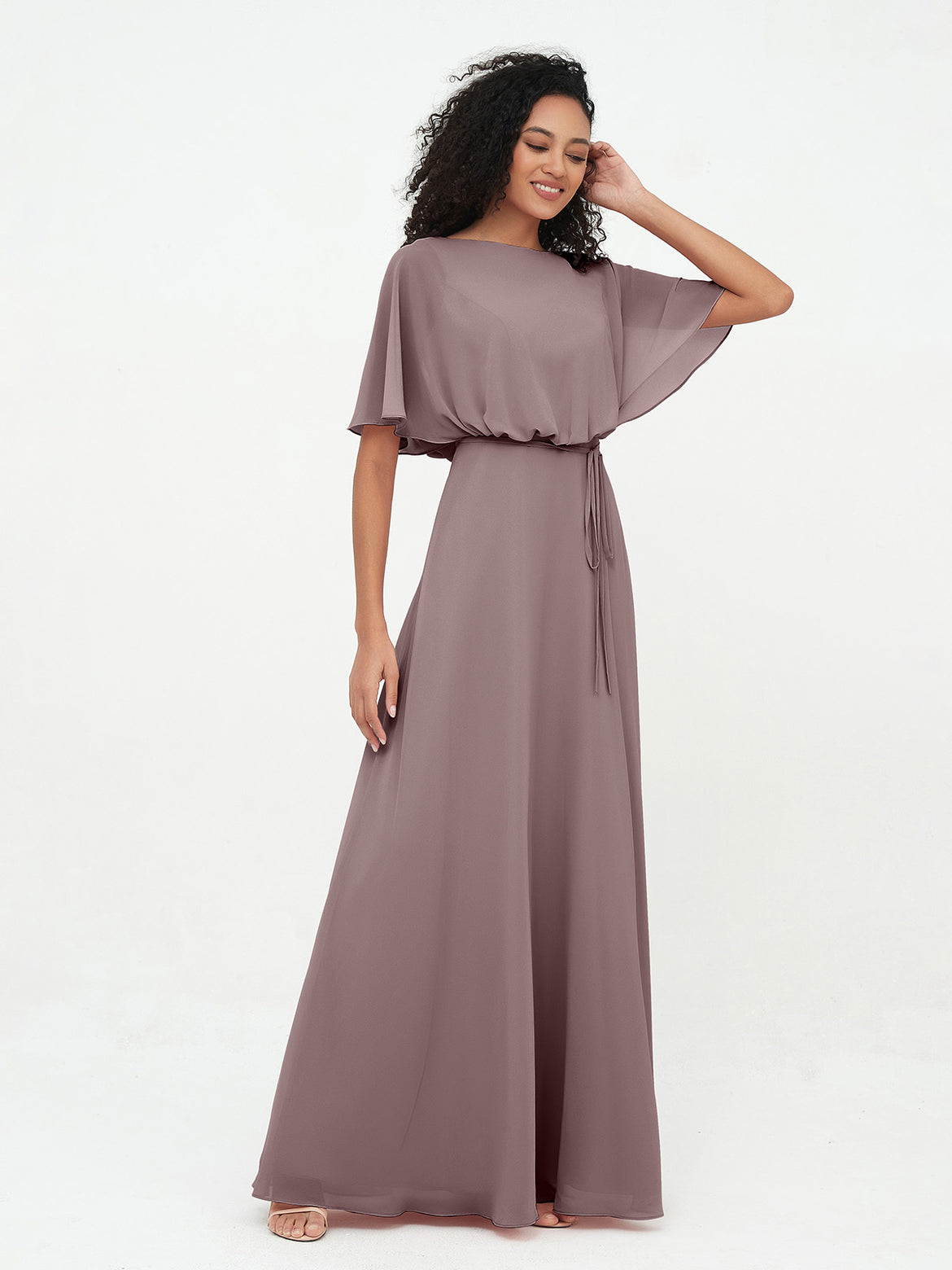 Vintage Mauve Bridesmaid Dresses - Free Custom Sizing BABARONI Vintage Mauve Bridesmaid Dresses - Free Custom Sizing BABARONI