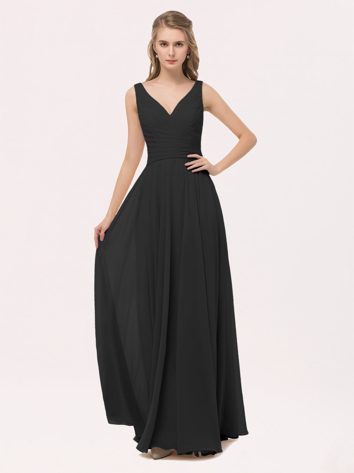 Black Bridesmaid Dresses BABARONI Black Bridesmaid Dresses BABARONI