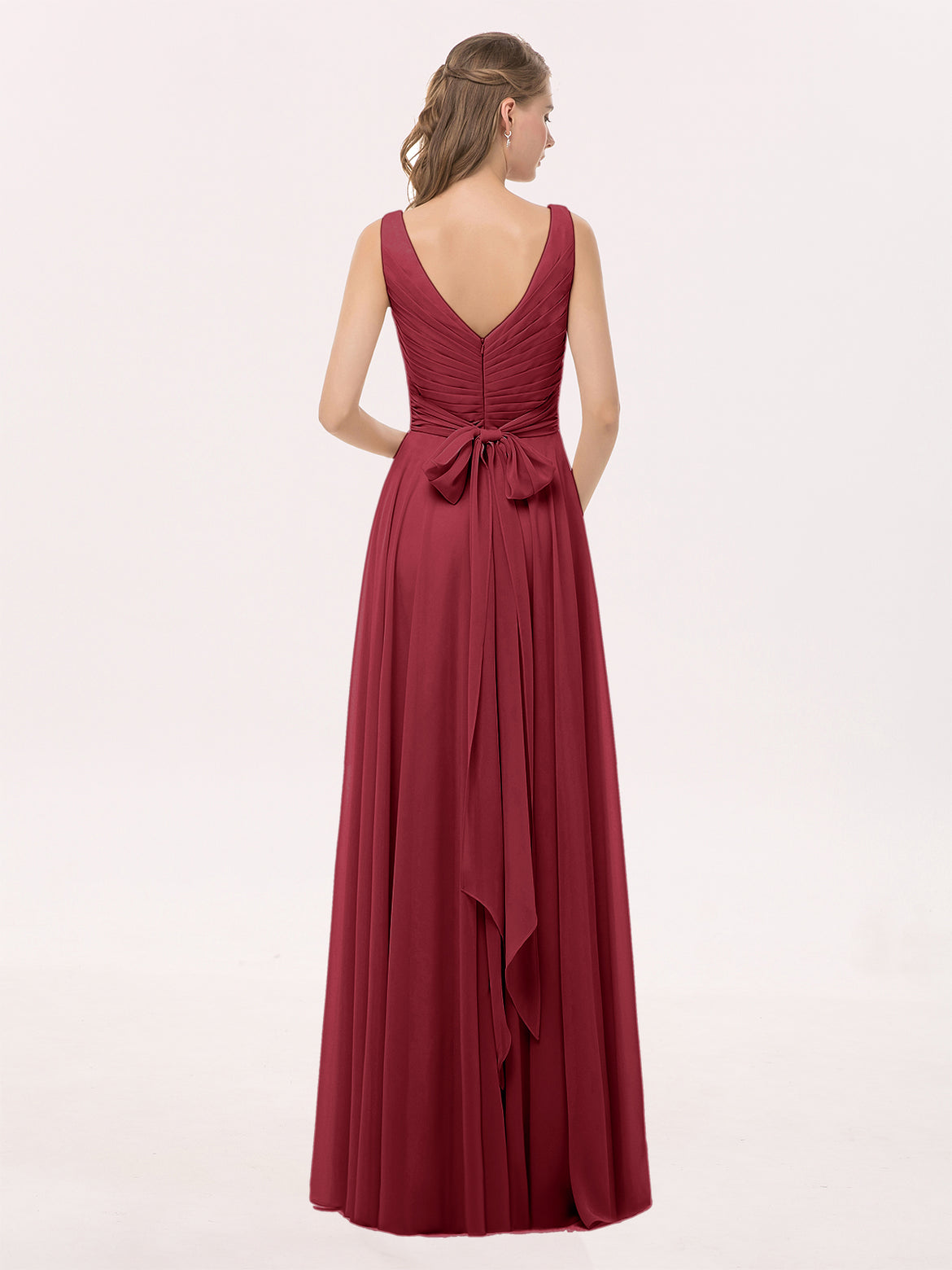 Burgundy Bridesmaid Dresses - For Fall Winter Weddings BABARONI Burgundy Bridesmaid Dresses - For Fall Winter Weddings BABARONI