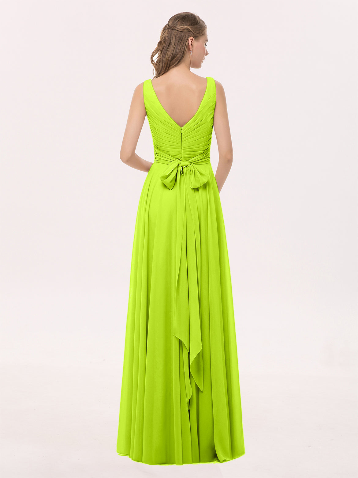 Lime-Green Bridesmaid Dresses - For Spring Summer Wedding BABARONI Lime-Green Bridesmaid Dresses - For Spring Summer Wedding BABARONI