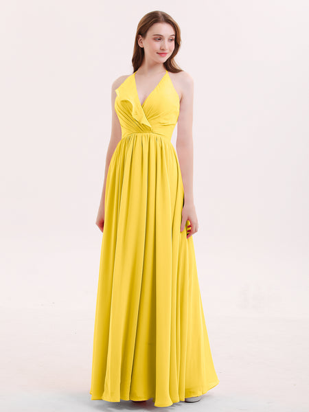 green emerald velvet dress Celina Strapless Yellow Midi with Neck Scarf – All About May main image 0