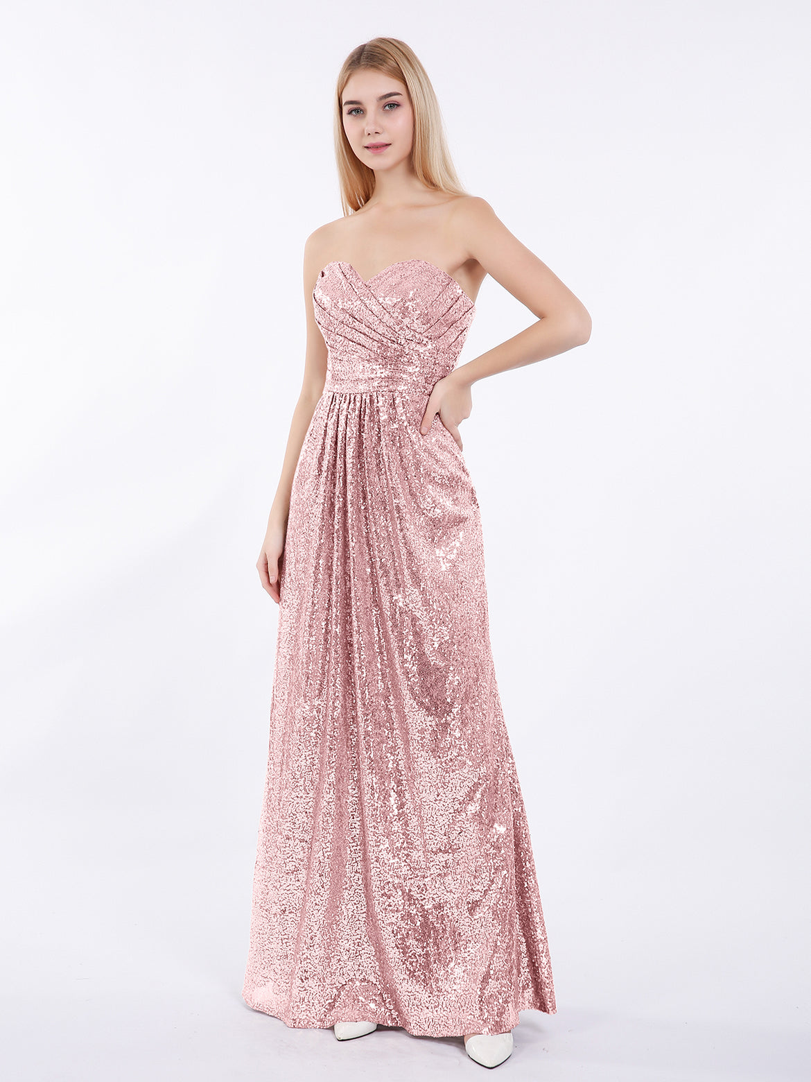 Rose Gold Bridesmaid Dresses BABARONI Rose Gold Bridesmaid Dresses BABARONI